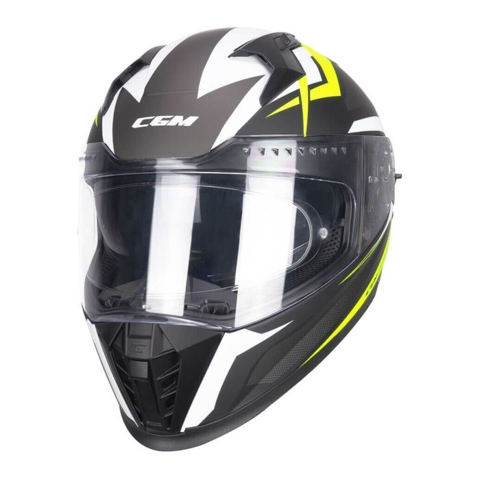 Casco Integrale Cgm 311g Blast Sport Nero Giallo Fluo Opa