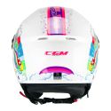 Casco Bambino Cgm 261d Mini Dreams Bianco Fucsia Celest