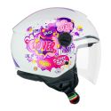 Casco Bambino Cgm 261g Mini Comics Fucsia Bianco