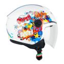 Casco Bambino Cgm 261g Mini Comics Blu Bianco