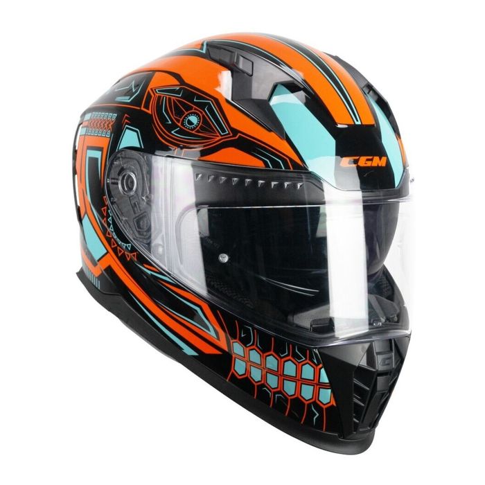 Casco Integrale Cgm 311m Blast Maya Nero Arancione Azzur