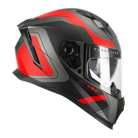 Casco Integrale Cgm 311r Blast Race Antracite Rosso Opac