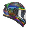 Casco Integrale Cgm 311x Blast Skull Nero Blu Rosso Opaco