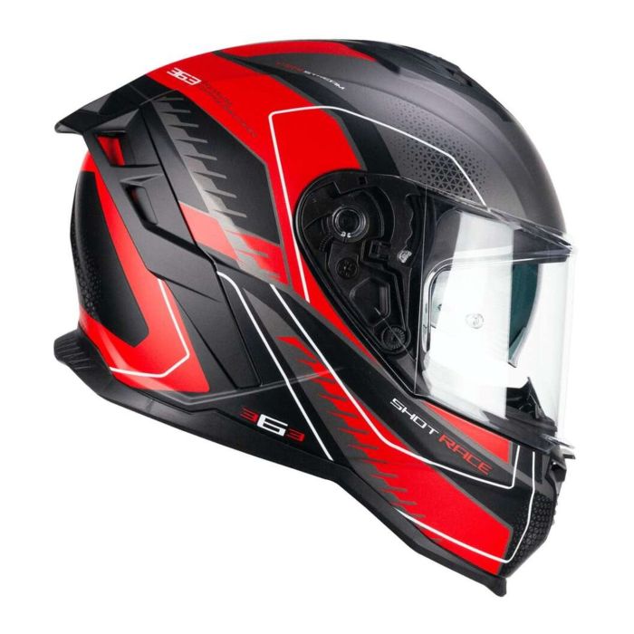 Casco Integrale Cgm 363g Shot Race Antracite Rosso Opac