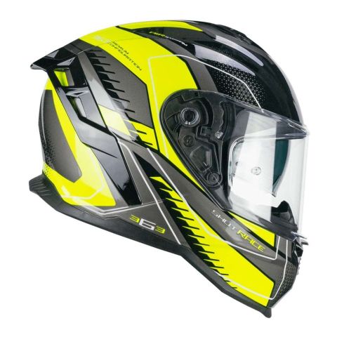 Casco Integrale Cgm 363g Shot Race Nero Giallo Fluo