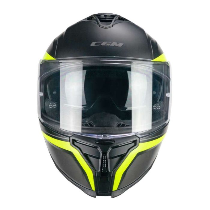 Casco Integrale Cgm 363x Shot Run Nero Giallo Fluo Opa