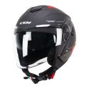 Casco Cgm 126g Iper City Nero Rosso Opaco