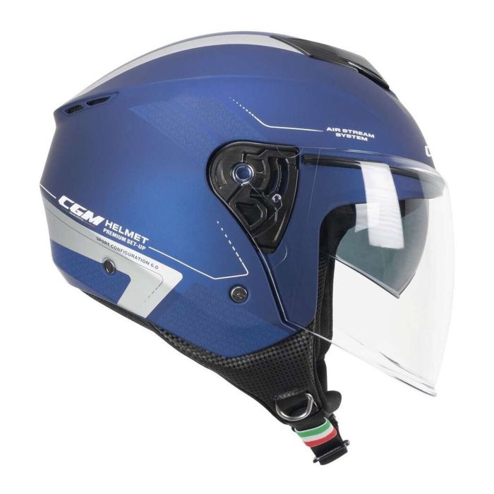 Casco Cgm 126g Iper City Blu Argento Satinato