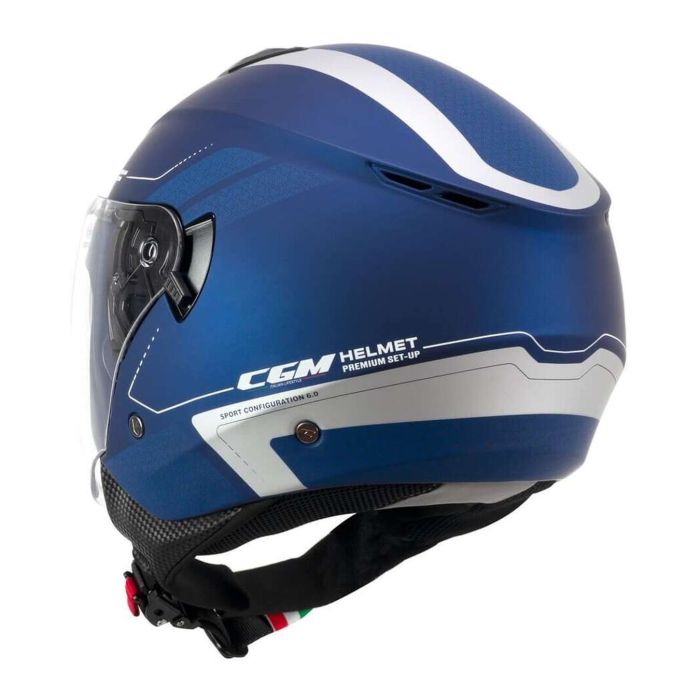 Casco Cgm 126g Iper City Blu Argento Satinato
