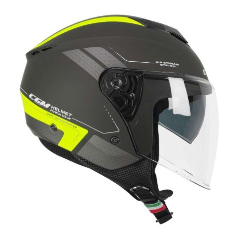 Casco Cgm 126g Iper City Grafite Giallo Fluo