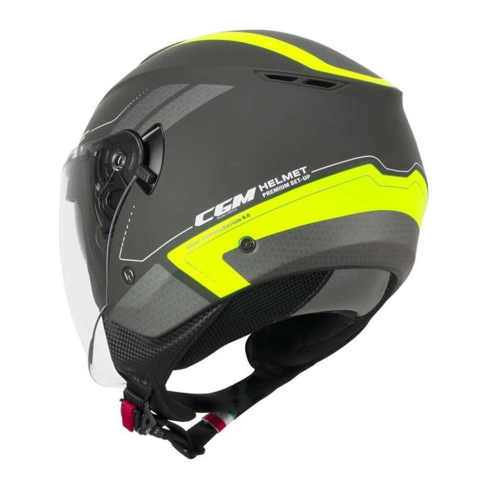 Casco Cgm 126g Iper City Grafite Giallo Fluo