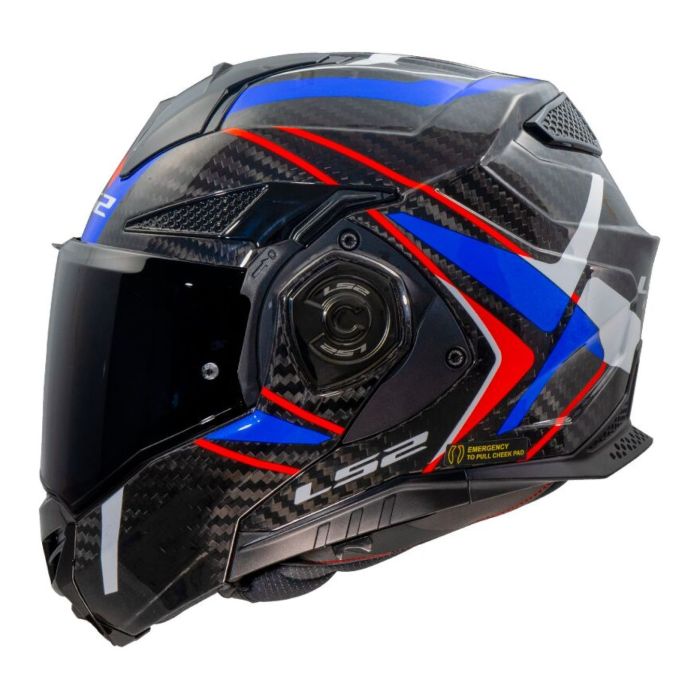 Casco Ribaltabile Ls2 Ff901 Advant X Carbon Future Ii White Blue