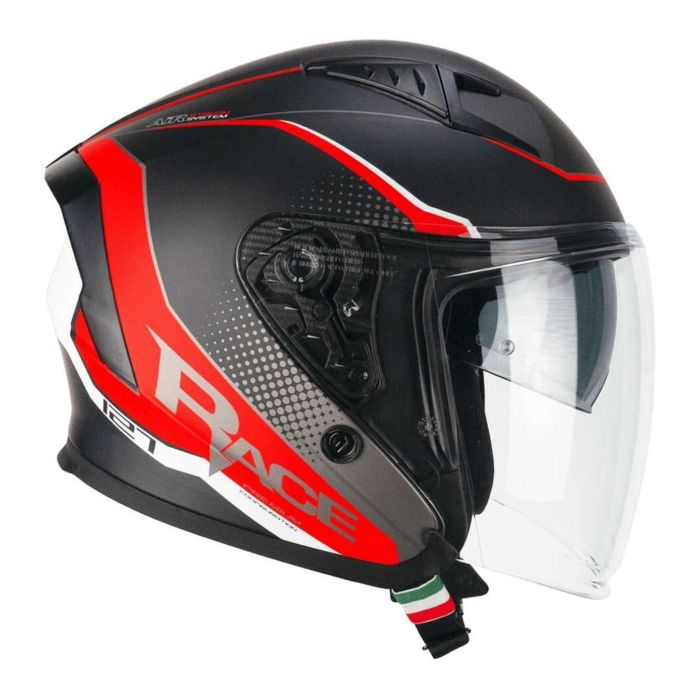 Casco Cgm 127g Deep Race Grafite Rosso Opaco