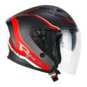 Casco Cgm 127g Deep Race Grafite Rosso Opaco
