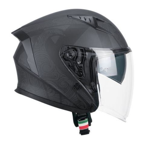 Casco Cgm 127s Deep Rune Nero Grafite Opaco