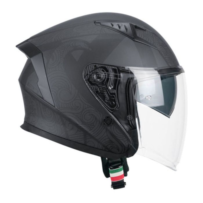 Casco Cgm 127s Deep Rune Nero Grafite Opaco