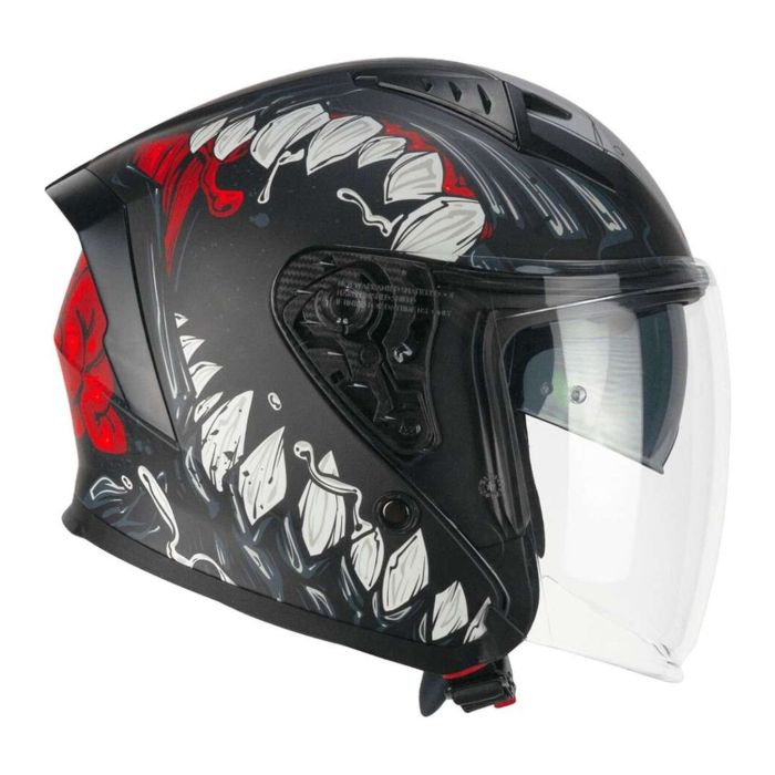 Casco Cgm 127x Deep Freaker Nero Rosso Opaco