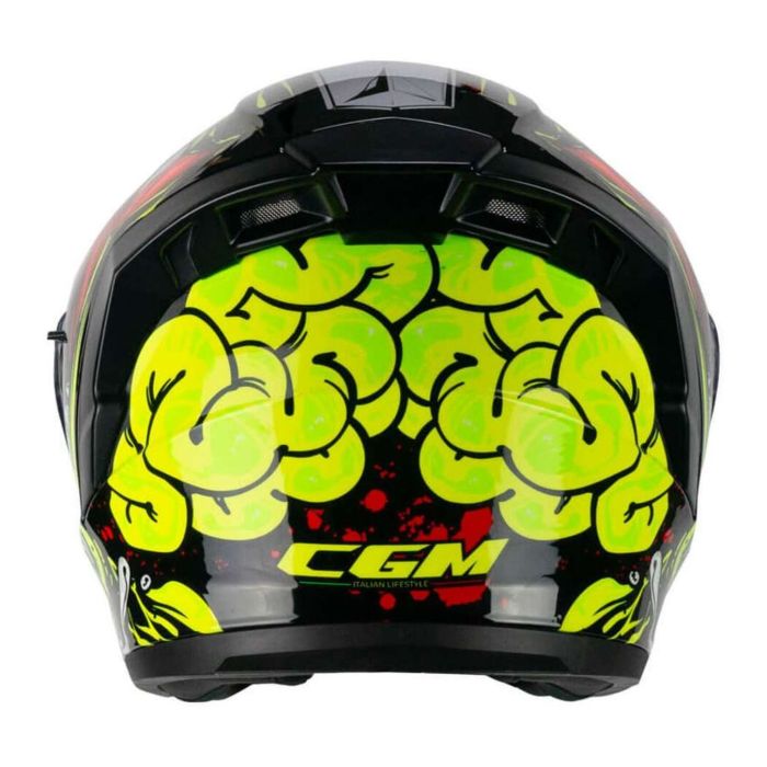 Casco Cgm 127x Deep Freaker Nero Giallo Fluo