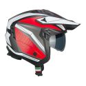 Casco Cgm 155g Rush Dual Nero Rosso Opaco