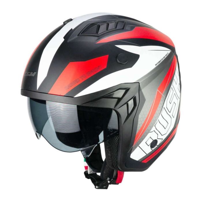 Casco Cgm 155g Rush Dual Nero Rosso Opaco