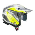 Casco Cgm 155g Rush Dual Bianco Giallo Fluo