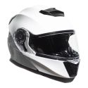 Casco Jfm Flip-up Apribile Doppia Visiera Bianco Lucido
