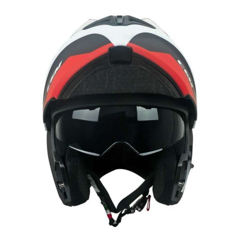 Casco Modulare Cgm 568g Ber Dresda Nero Rosso Opaco