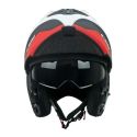 Casco Modulare Cgm 568g Ber Dresda Nero Rosso Opaco