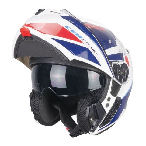 Casco Modulare Cgm 568s Ber Sport Bianco Blu