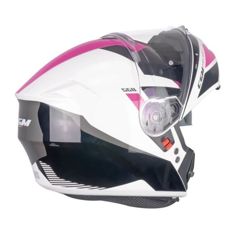 Casco Modulare Cgm 568s Ber Sport Nero Fucsia Fluo