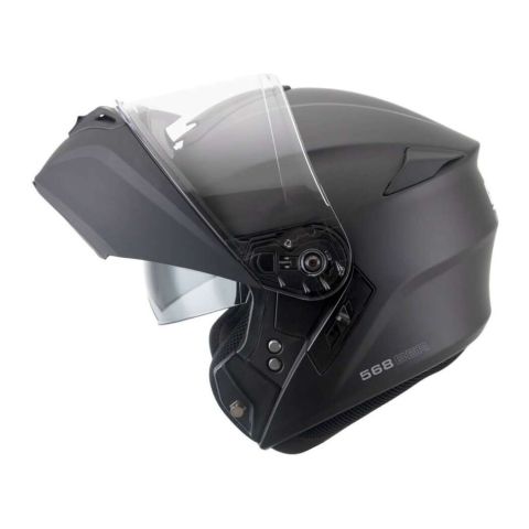 Casco Modulare Cgm 568a Ber Mono Nero Opaco