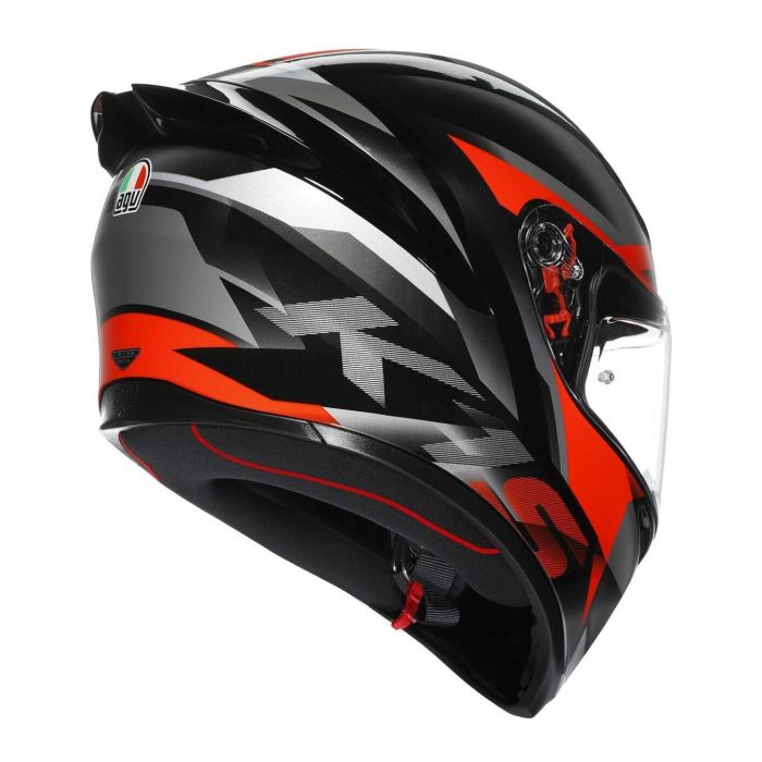 Casco Integrale Agv K1 S Fastlap E2206 Black/grey/red