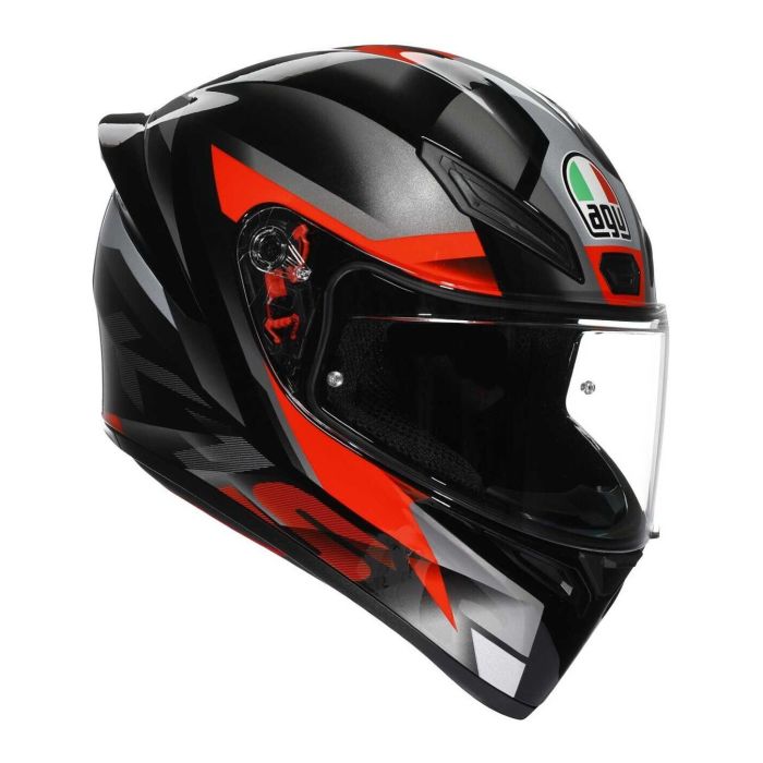 Casco Integrale Agv K1 S Fastlap E2206 Black/grey/red