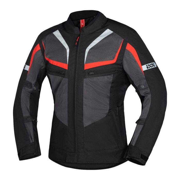 Giacca Estiva Areata Ixs Tour Gerona-air 1.0 Grigio-rosso-nero