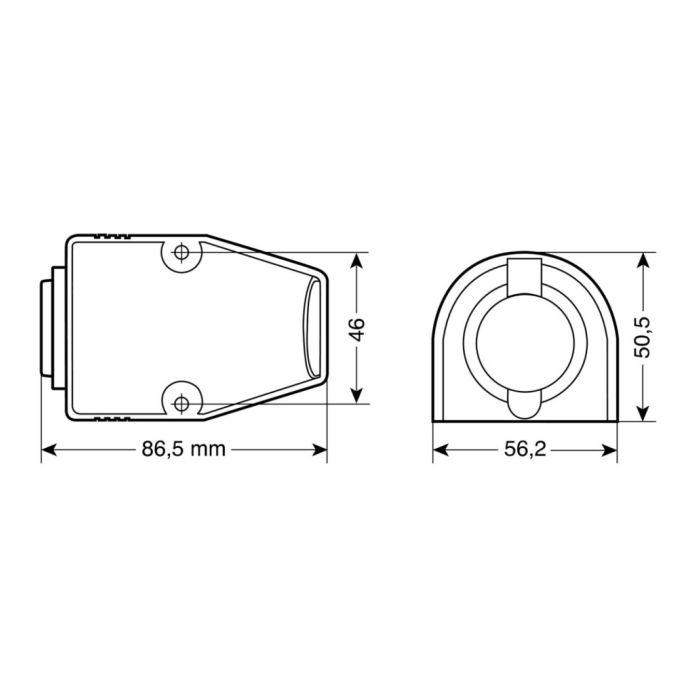 Presa Corrente Ext-3 12/24v Montaggio In Superficie
