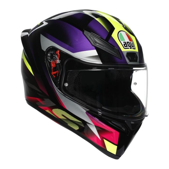 Casco Integrale Agv K1 S Fastlap E2206 Black/purple/pink