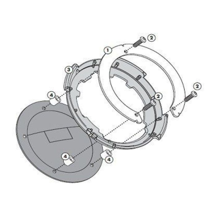 Givi Flangia Met.x Borsa Serb.tank Cod. Bf13