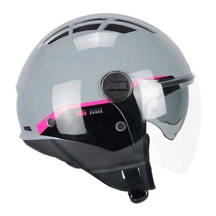 Casco Estivo Cgm 116a Air Mono Grigio Fucsia Fluo
