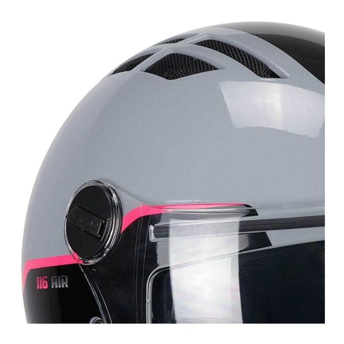 Casco Estivo Cgm 116a Air Mono Grigio Fucsia Fluo