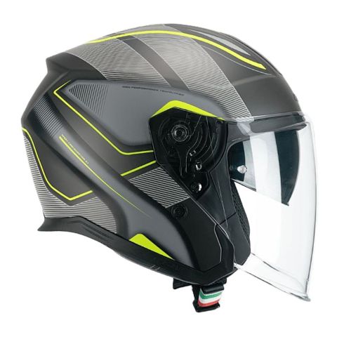 Casco Cgm 136g Rna Sport Grigio Giallo Fluo O