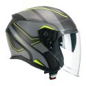 Casco Cgm 136g Rna Sport Grigio Giallo Fluo O