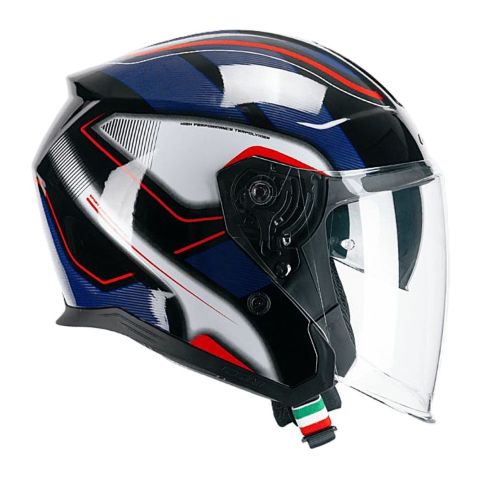 Casco Cgm 136g Rna Sport Nero Rosso Blu