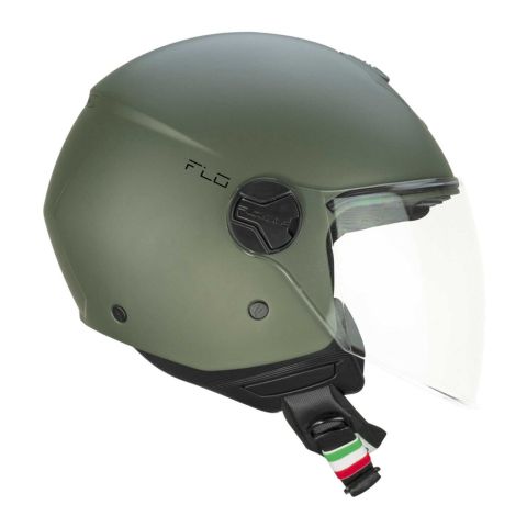 Casco Cgm 167a Flo Mono Visiera Lunga Verde Opaco