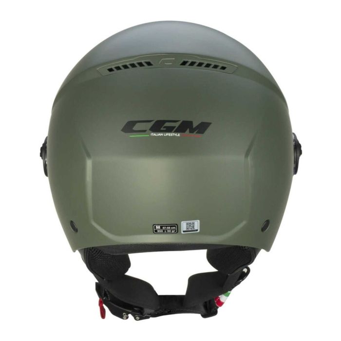 Casco Cgm 167a Flo Mono Visiera Lunga Verde Opaco