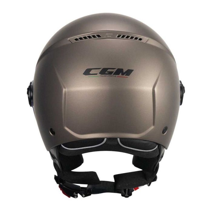 Casco Cgm 167a Flo Mono Visiera Lunga Tortora Satinato