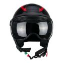 Casco Cgm 167k Flo City Visiera Sagomata Nero Rosso Opaco