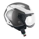 Casco Cgm 167l Flo Bico Visiera Sagomata Bianco Grigio