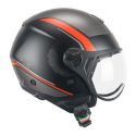 Casco Cgm 167m Flo Dot Visiera Sagomata Nero Arancione Fluo