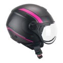 Casco Cgm 167m Flo Dot Visiera Sagomata Nero Fucsia Fluo Opa