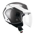 Casco Cgm 167l Flo Bico Visiera Lunga Bianco Grigio
